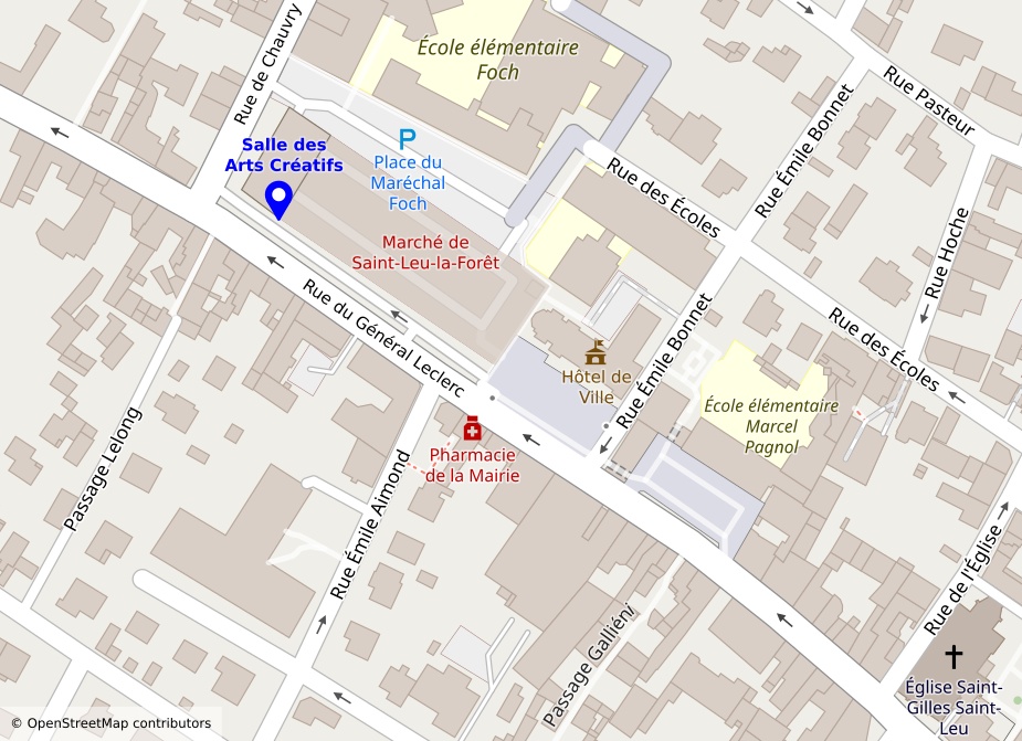 carte géographique de Saint-Leu-la-Forêt